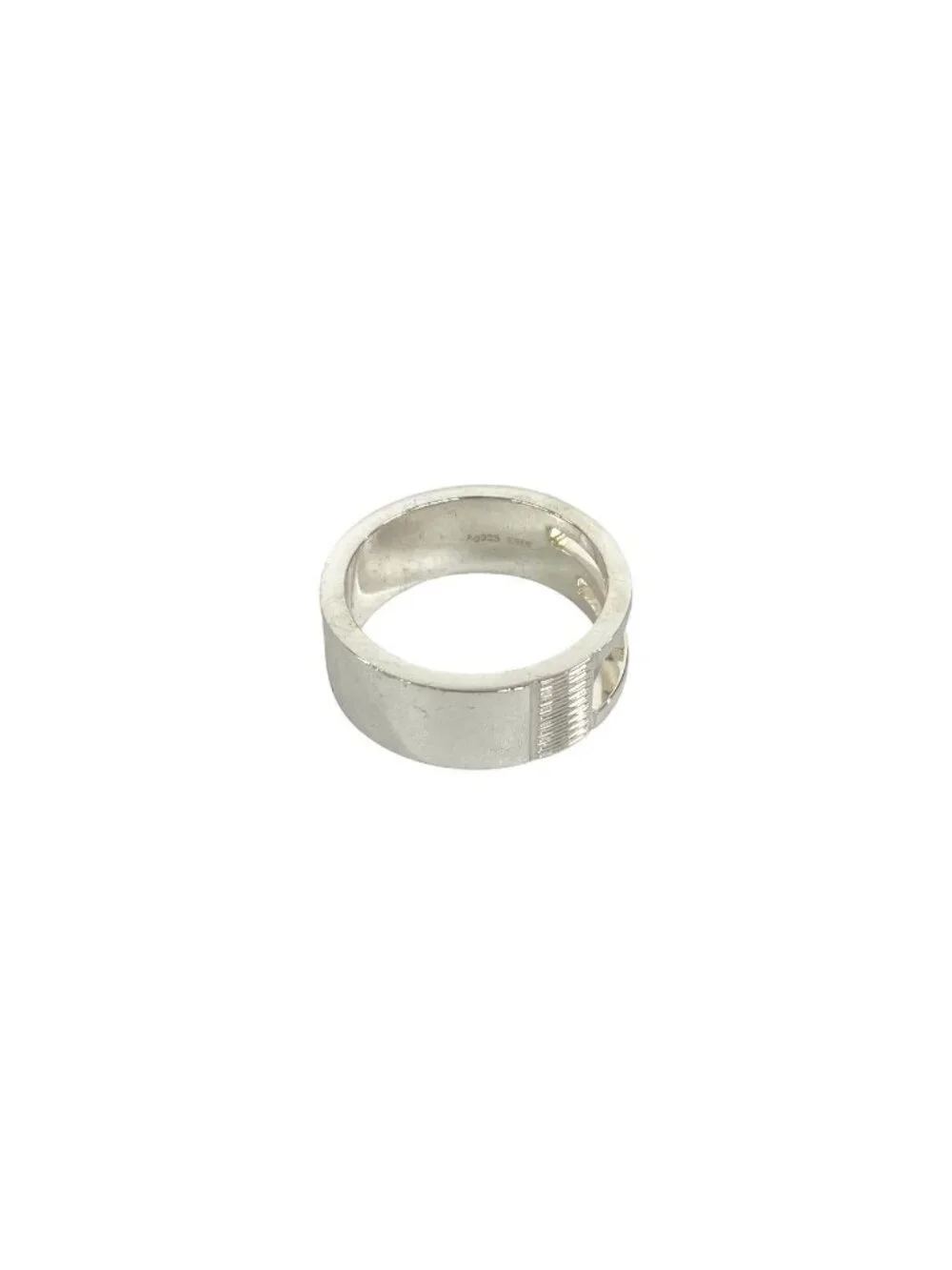 Gucci Logo Motif 925 Sterling Silver Ring 19.5 Handbag